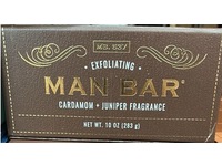 Man Bar Exfoliating Soap, Cardamom + Juniper Fragrance, 10 oz/283 g - Image 3