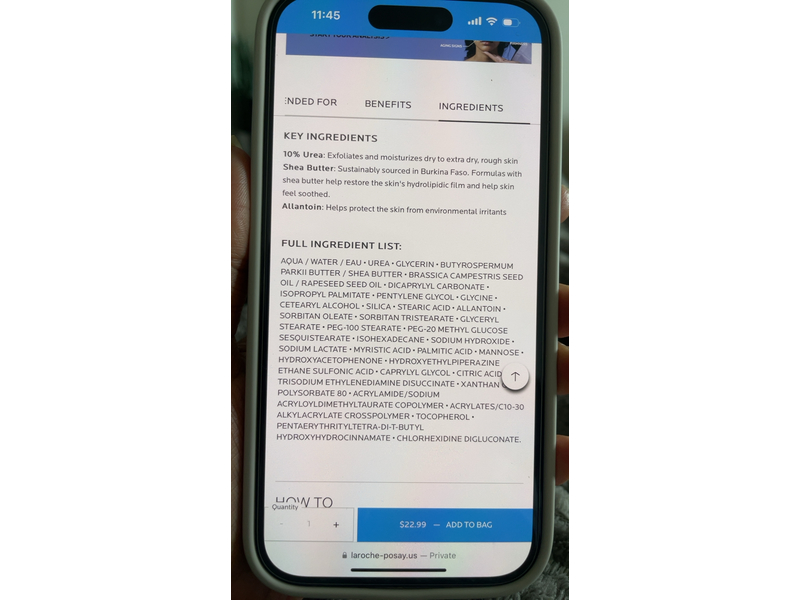 La Roche - Posay Lipikar Roughness Smoothing Lotion, Urea 10%, 13.52 fl oz/400 mL