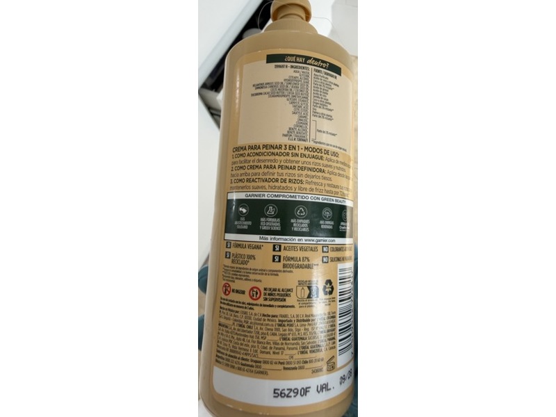 Garnier Fructis Hair Food 3-In-1 Styling Cream, Cocoa Butter, 300 mL