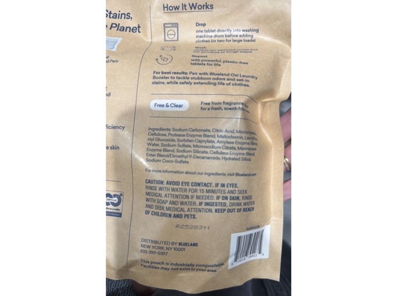 Blueland Laundry Detergent Tablets, Free & Clear, 130 Loads, 26.1 fl oz, Count 130