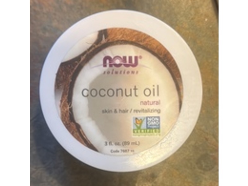 Now Solutions Coconut Oil, Natural, 3 fl oz/89 mL