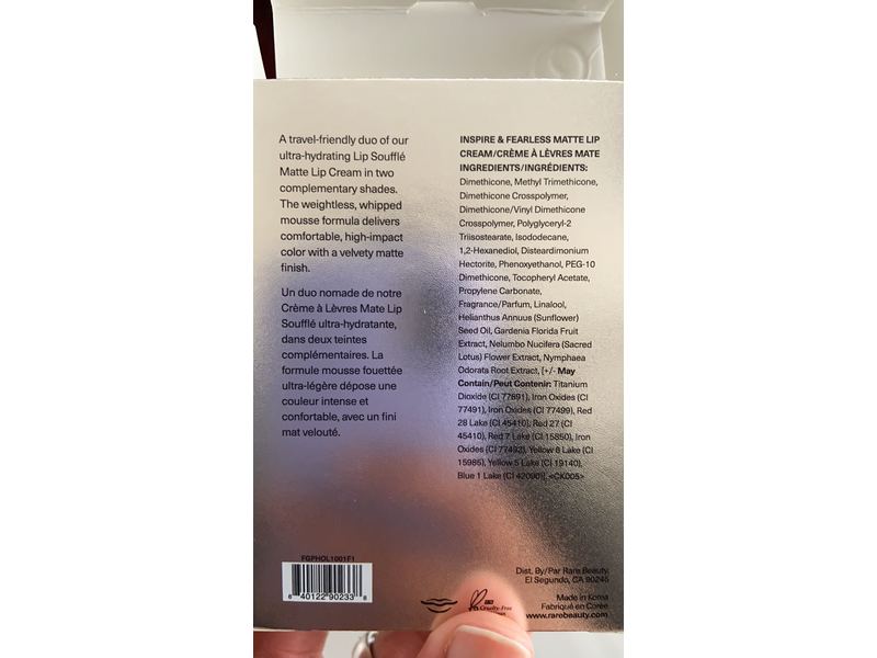 Rare Beauty Mini Lip Souffle Mat Lip Cream Duo, 3.0 mL
