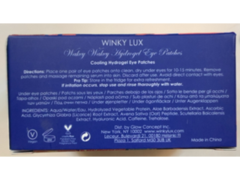 Wakey Lux Wakey Hydrogel Under Eye Patches, 30 Pairs