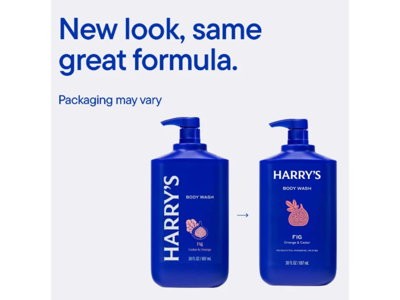 Harry's Body Wash, Fig Cedar & Orange, 30 fl oz/887 mL