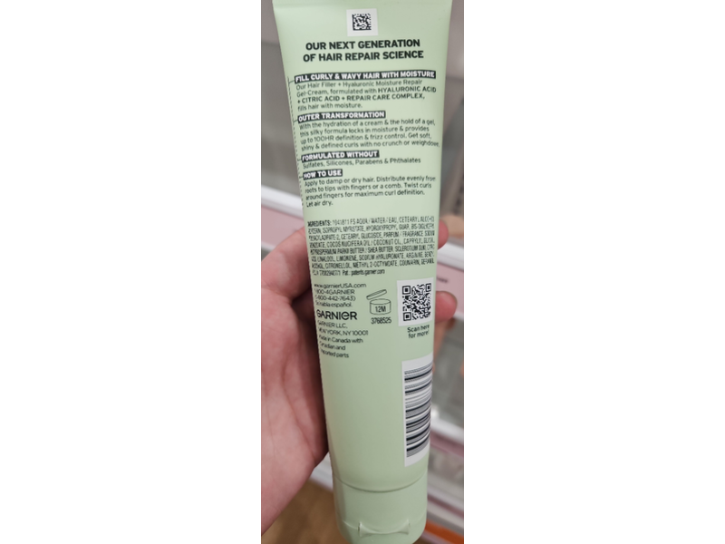 Garnier Fructis Hair Filler Moisture Repair Gel-Cream, 5.1 fl oz/150 mL