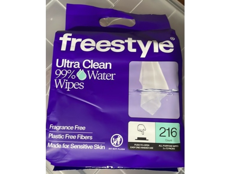 Freestyle Ultra Clean Water Wipes, Fragrance Free, 216 Count