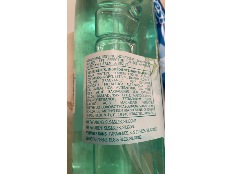 Erbario Toscano Refreshing Liquid Soap, Aloe & Tea Tree,33.8 fl oz/1000 mL