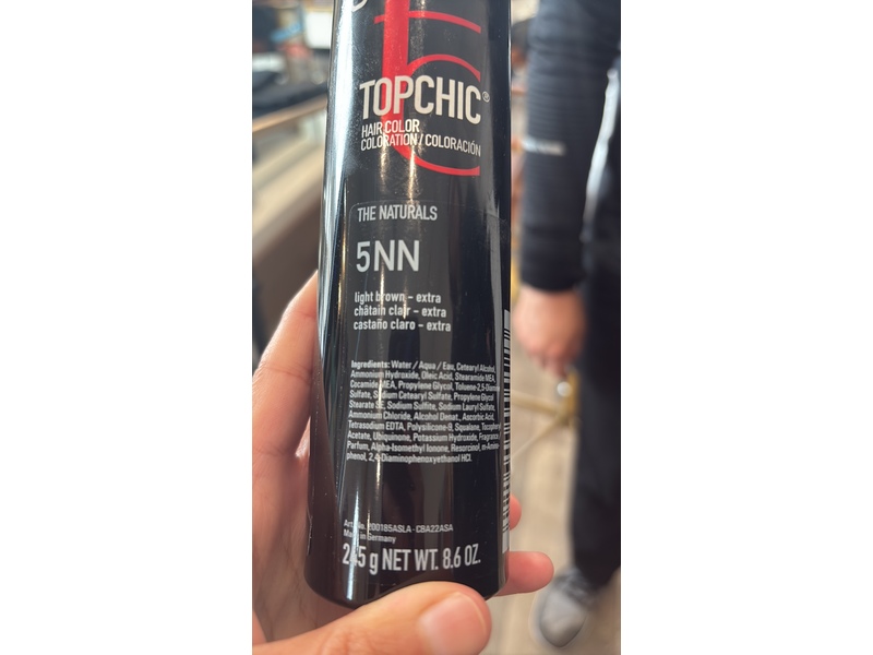 Goldwell Topchic Hair Color, 5NN Light Brown-Extra, 8.6 fl oz/245 g