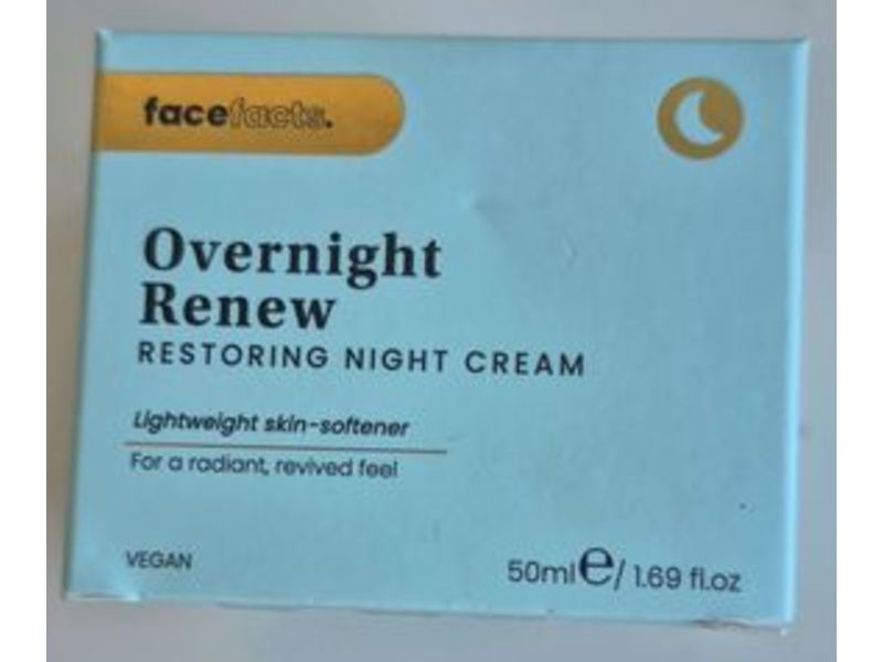 Facefacts Overnight Renew Restoring Night Cream, 1.6 fl oz/50 mL