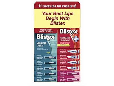 Blistex Lip Care Variety Pack, SPF 15, Pack Of 11