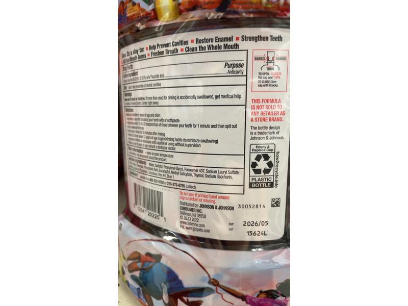 Listerine Total Care Anticavity Fluoride Mouthwash, Fresh Mint, 1.8 fl oz/1.0 L