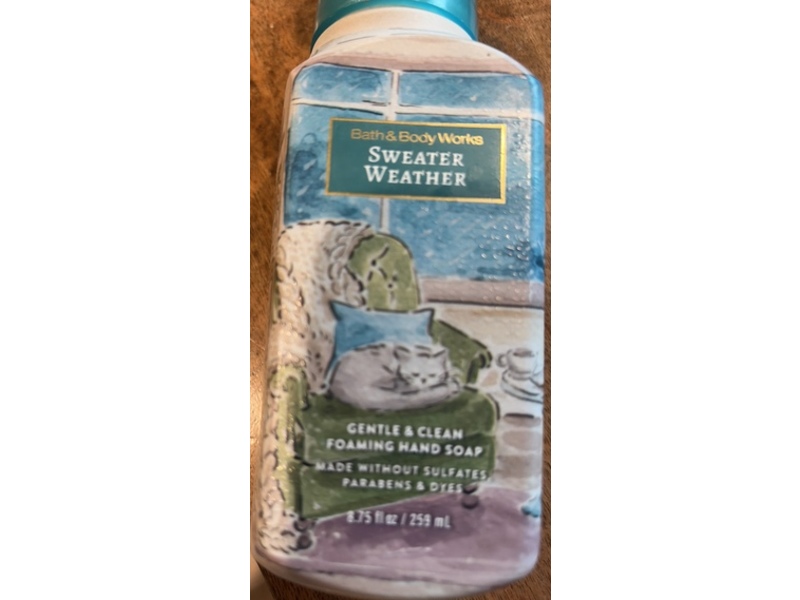Bath & Body Works Gentle & Clean Foaming Hand Soap, Sweater Weather, 8.75 fl oz/259 mL.