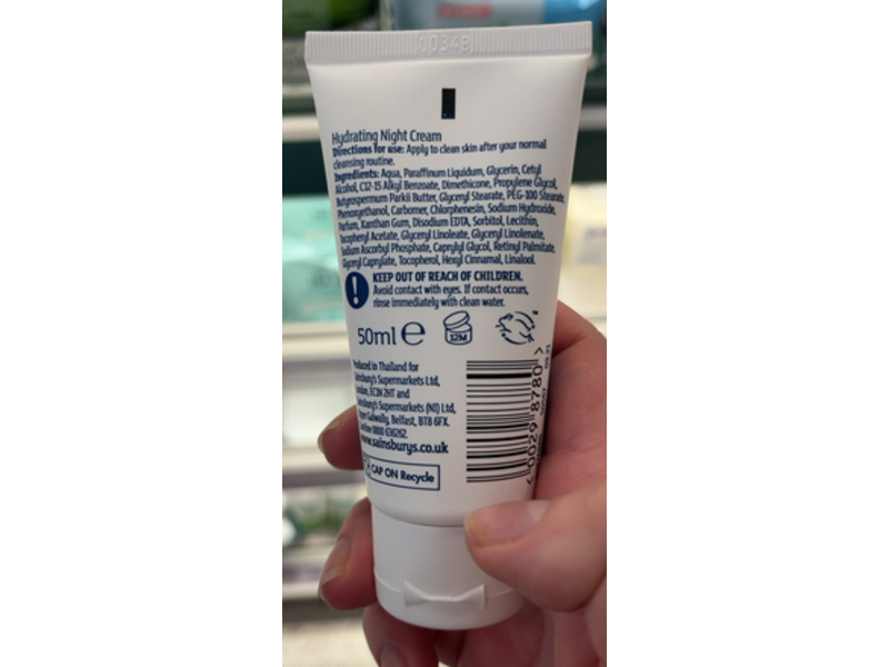 Sainsbury's Fresh Faced Hydrating Night Cream, 50 mL