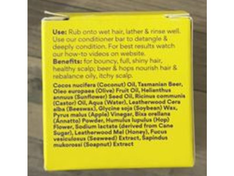 Beauty & The Bees Shampoo Bar, Tasmanian Real Beer & Honey, 120 g