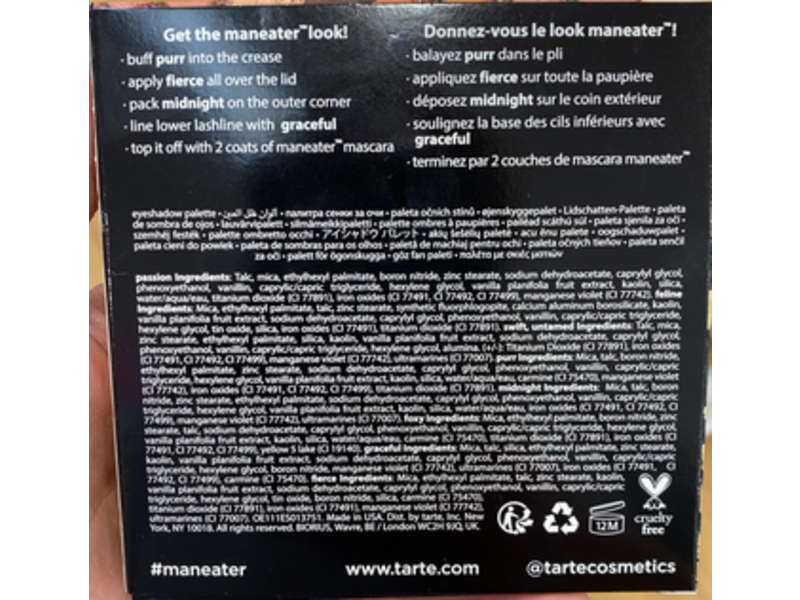Tarte Maneater 9 Shades Eyeshadow Palette, 0.035 oz/1 g