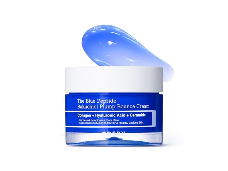 Corsx The Blue Peptide Bakuchiol Plump Bounce Cream, Collagen + Hyaluronic Acid + Ceramide, 1.69 fl oz/50 mL