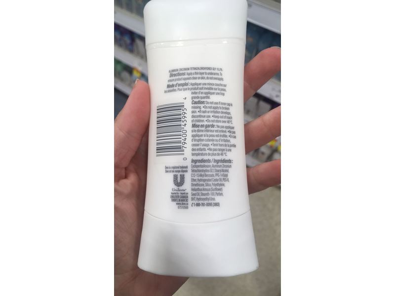 Dove Advanced Care Antiperspirant, Unscented, 74 g