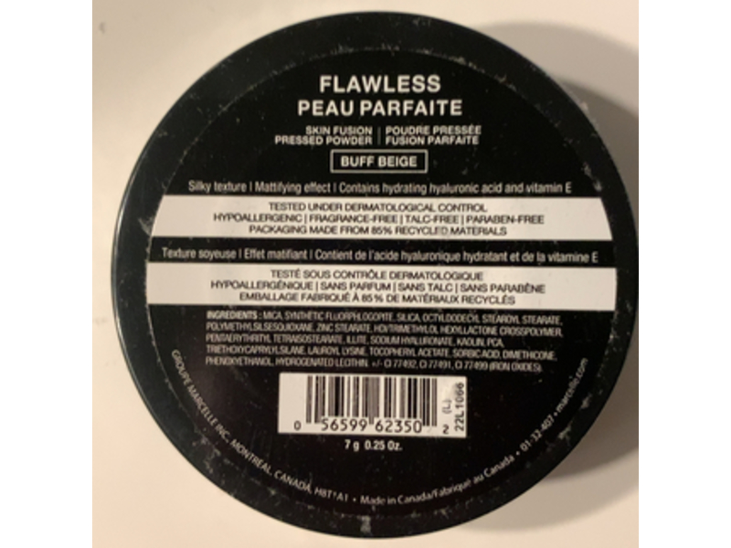 Marcelle Flawless Pressed Powder, Buff Beige, 0.25 oz/7 g