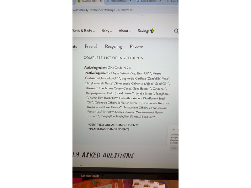 Babo Botanicals Baby Mineral Sunscreen Stick, SPF 50, 0.6 oz/17 g