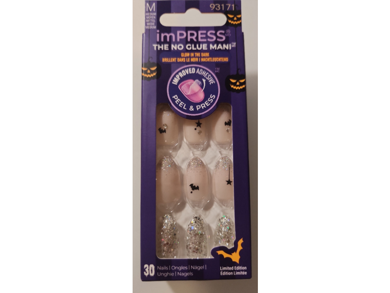 ImPress Peel & Press Nail , Glow In The Dark, 30 Count