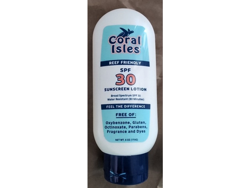 Coral Isles Sunscreen Lotion, SPF 30, 6 oz/170 g