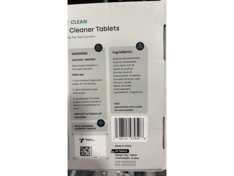 Uproot Clean Washing Machine Cleaner Ultra Tablet, 24 Count