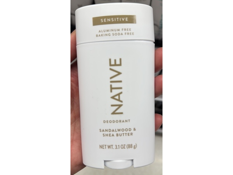 Native Sensitive Deodorant, Sandalwood & Shea Butter, 3.1 oz/88 g