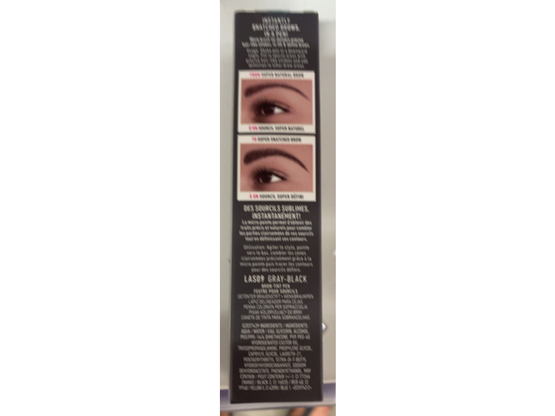 Nyx Professional Makeup Lift & Snatch Brow Tint Pen, Gray Black, 0.03 fl oz