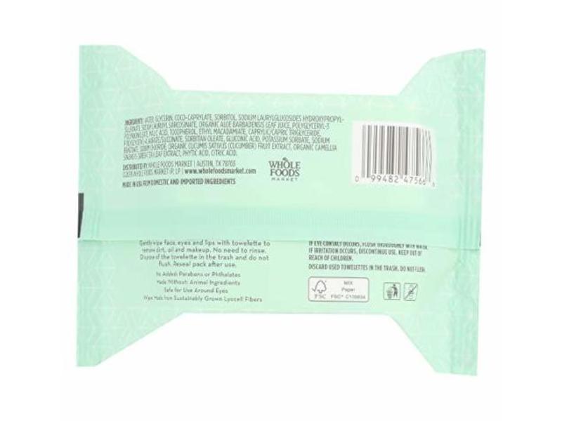 365 Everyday Value Makeup Remover Cleansing Towelettes, Hypoallergenic, 30 ct