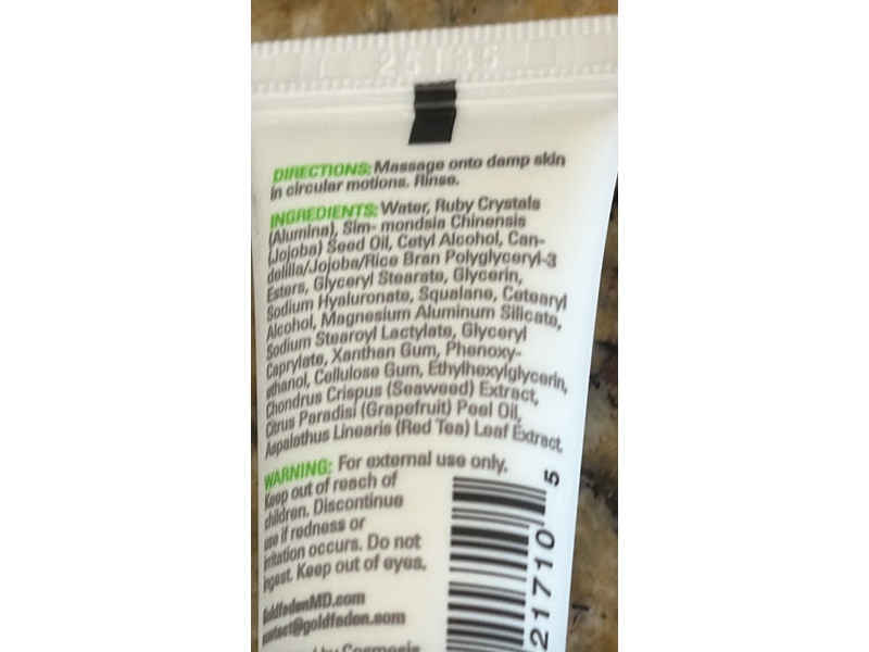 Goldfaden Md Doctor's Scrub Ruby Crystal Microderm Exfoliator, 0.34 fl oz/10 g