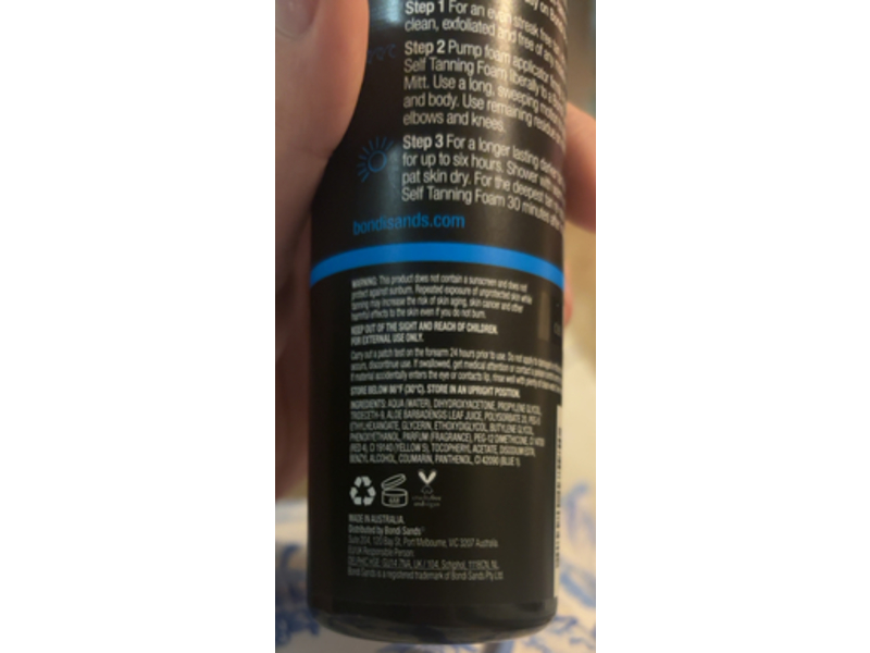 Bondi Sands Self Tanning Foam, Dark, 5.07 fl oz/150 mL