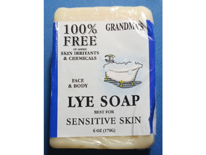 Grandma's Face & Body Lye Soap Best for Sensitive Skin, 6 oz/170 g