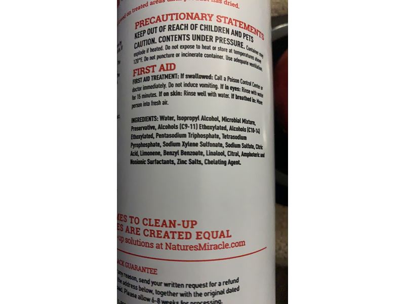 Natures Miracle Stain & Odor Remover, 17.5 oz/496 g