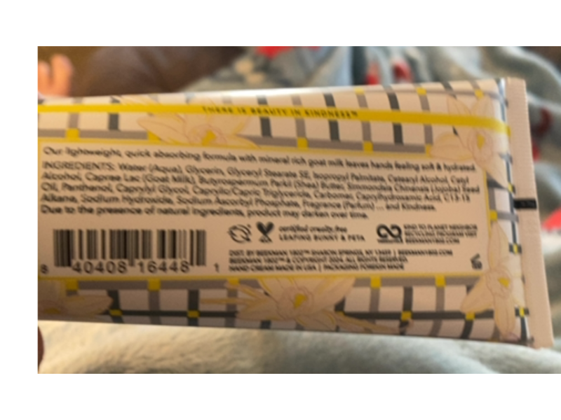 Beekman 1802 Goat Milk Hand Cream, Vanilla Absolute, 3.4 fl oz/100 mL