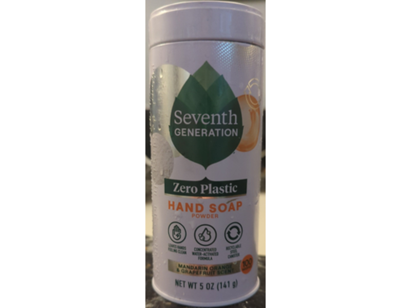 Seventh Generation Hand Soap Powder, Mandarin Orange, 5 oz/141 g