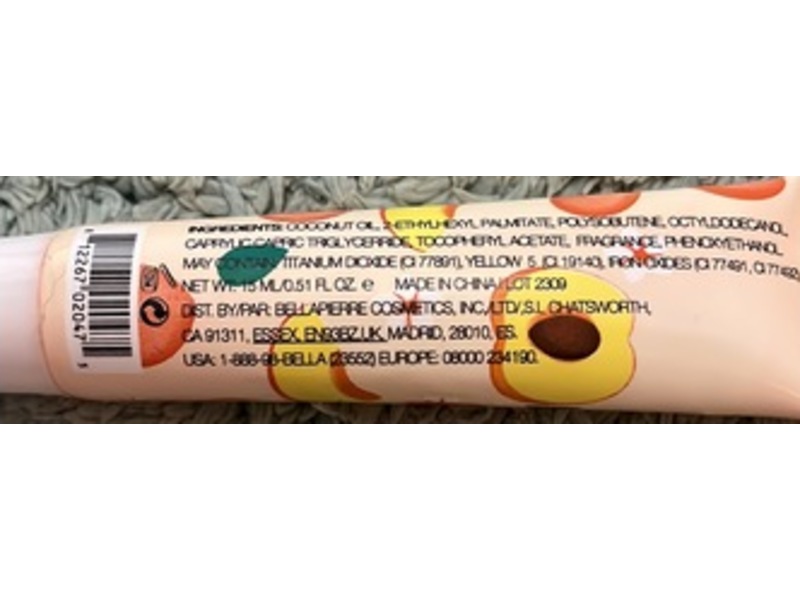 Bellapierre Lip Mask, Peach, 0.51 fl oz/15 mL
