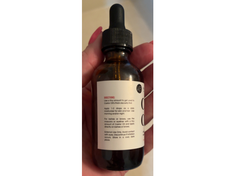 Kate Blanc Cosmetics Castor Oil, 2 oz/60 mL