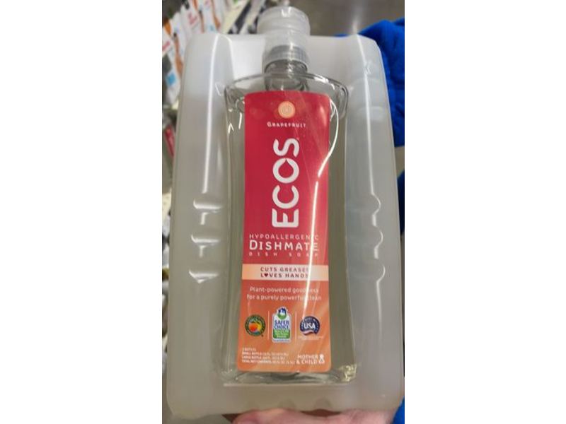 Ecos Hypoallergenic Dishmate Dish Soap Kit, Grapefruit, 2 Count