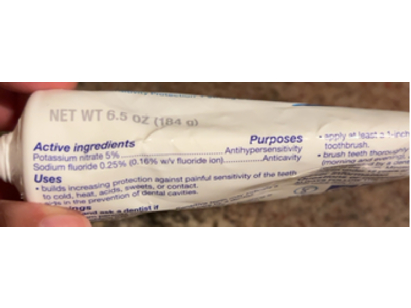 Sensodyne Sensitive Teeth & Cavity Prevention Toothpaste, Advanced Whitening, 6.5 fl oz/184 g