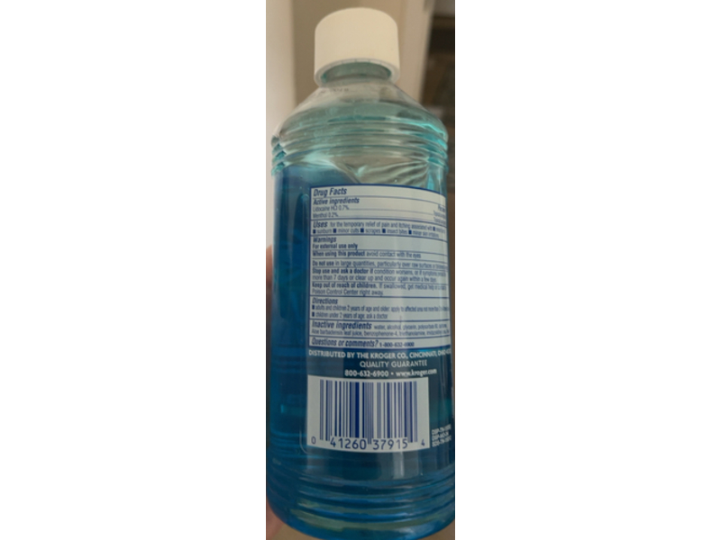 Kroger Aloe Vera Pain Relieving Gel, Lidocaine & Menthol, 16 fl oz/473 mL