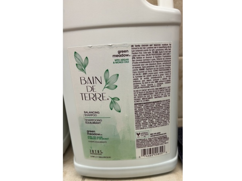 Bain De Terre Balancing Shampoo, Green Meadow, 3.785 L