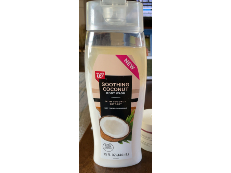 Walgreens Soothing Body Wash, Coconut Extract, 15 fl oz/444 mL