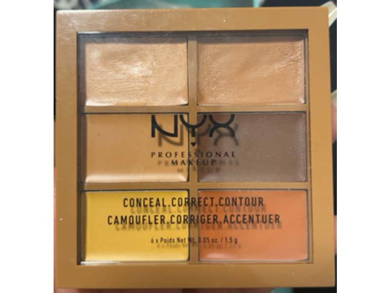 NYX Conceal Correct Contour Palette, Deep, 0.05 oz/1.5 g
