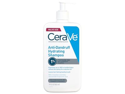 CeraVe Anti-Dandruff Hydrating Shampoo, Ceramides, Niacinamide & Hyaluronic Acid, 19 fl oz/562 mL