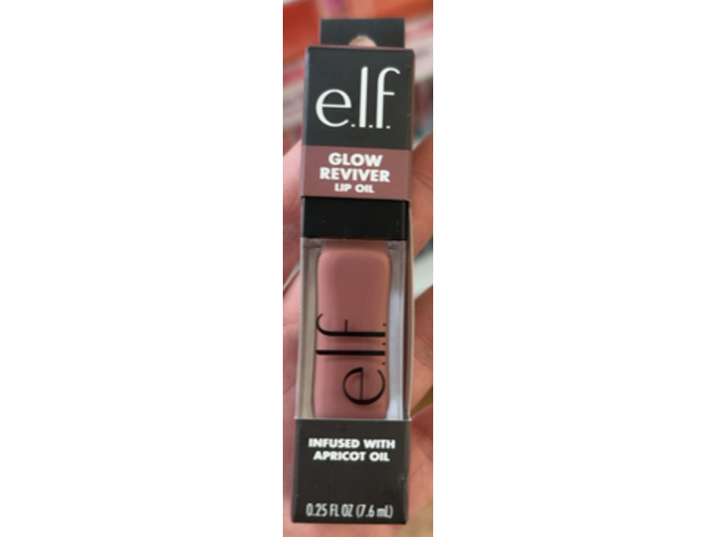 e.l.f. Glow Reviver Lip Oil, Money Mauve, 0.25 fl oz/7.6 mL
