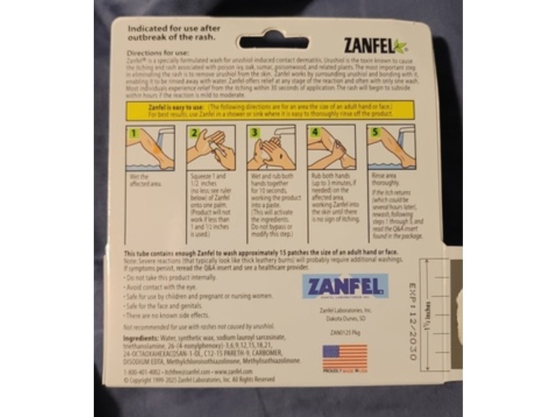 Zanfeel Itch Relief Cream, 1 oz