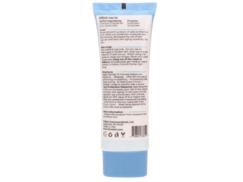 TiZO2 Primer/Sunscreen Non-Tinted Facial Mineral Sunscreen, SPF 40 PA++++, 1.75 oz/50 g