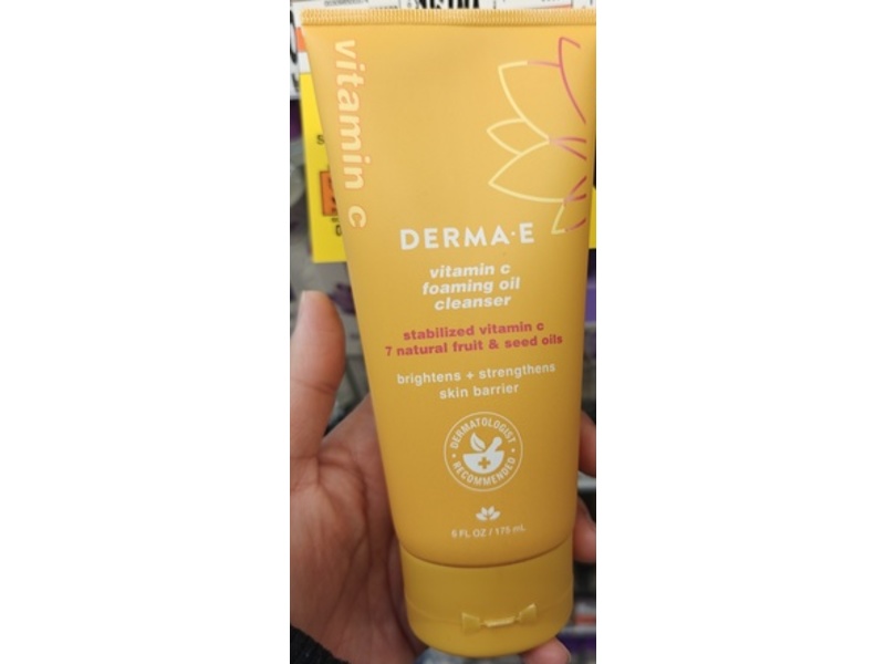 Derma E Foaming Oil Cleanser, Vitamin C, 6 fl oz/175 mL