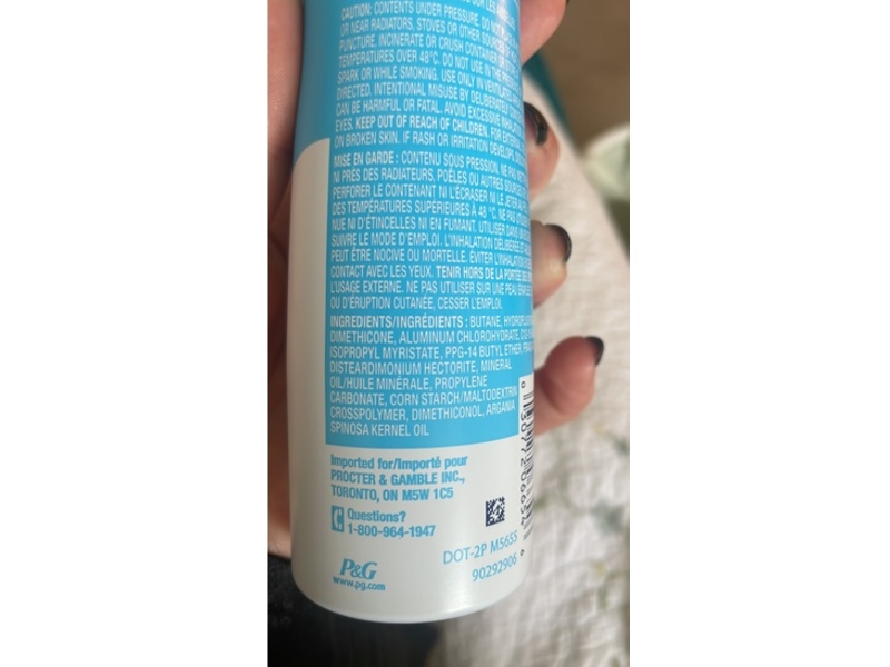 Secret Weightless Dry Spray, White Peach + Argan Oil, 116 g