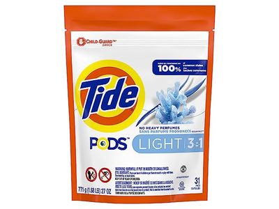 Tide PODS Light Laundry Detergent, Ocean Mist Scent, 27 fl oz/771 g, 31 Count